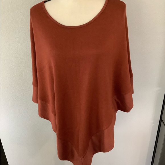CHICO’S Suede-Trim Poncho Size  L-XL - Picture 5 of 5